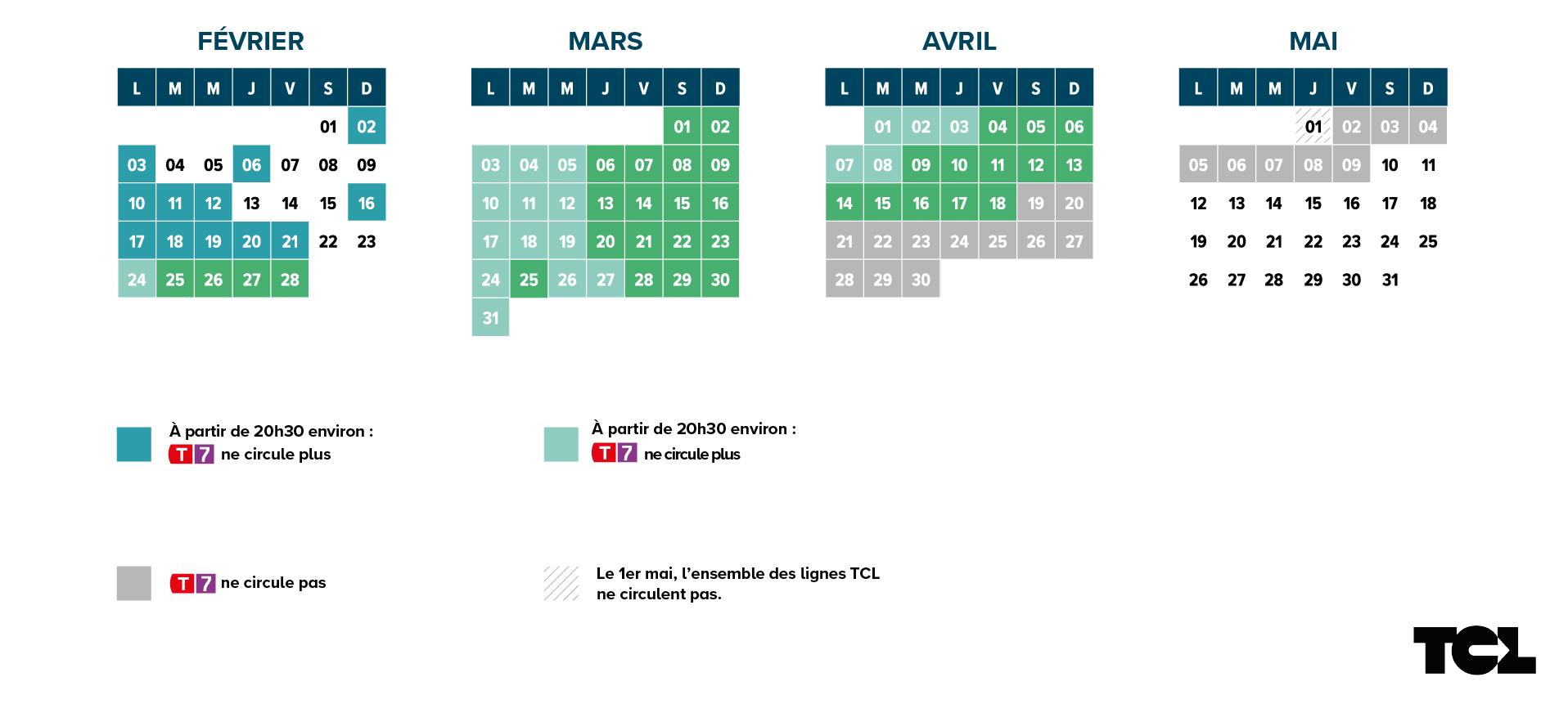 Calendrier T7