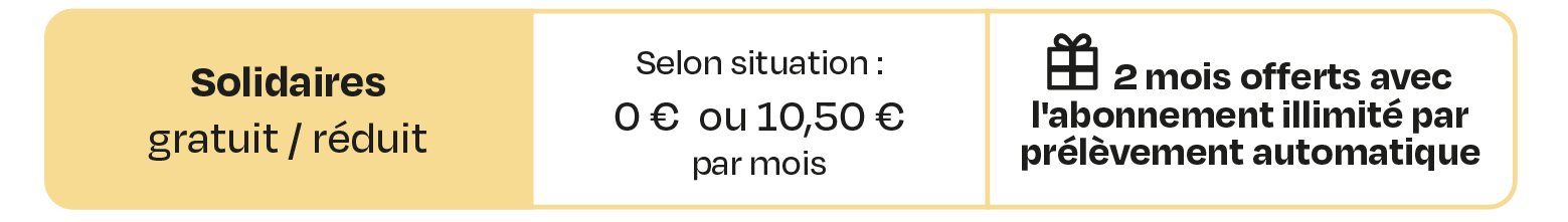 Abonnements solidaires