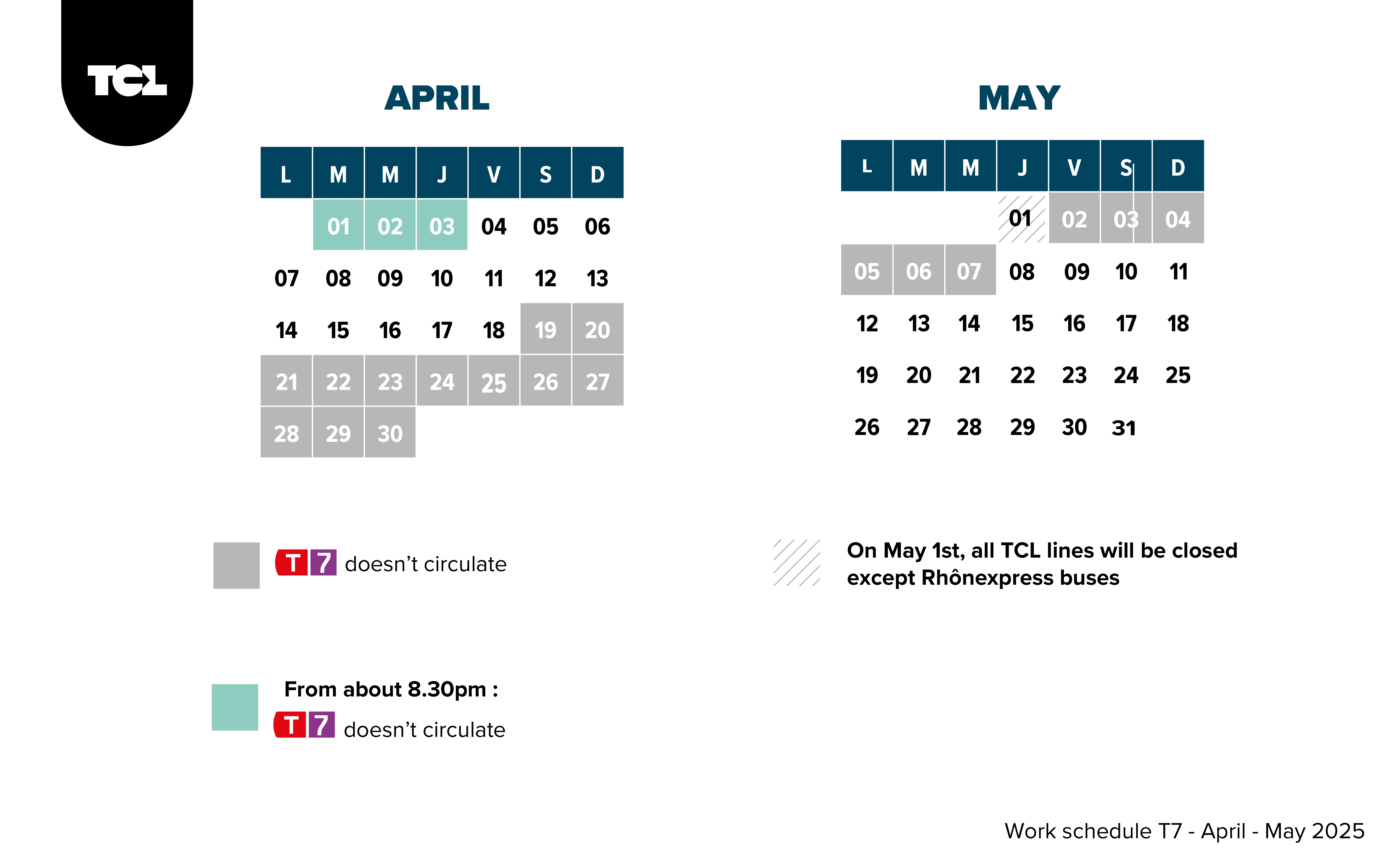 T7 Calendar