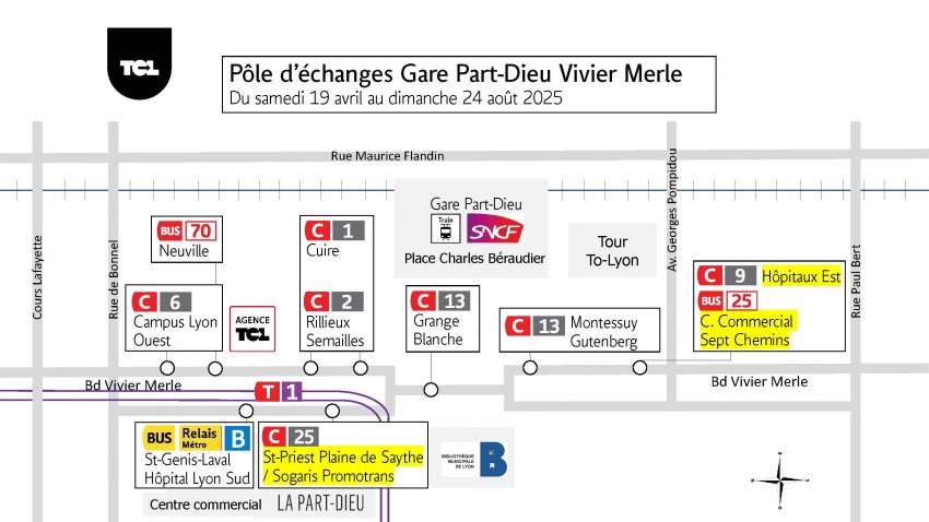Pôle d'échanges Gare Part-Dieu Vivier Merle